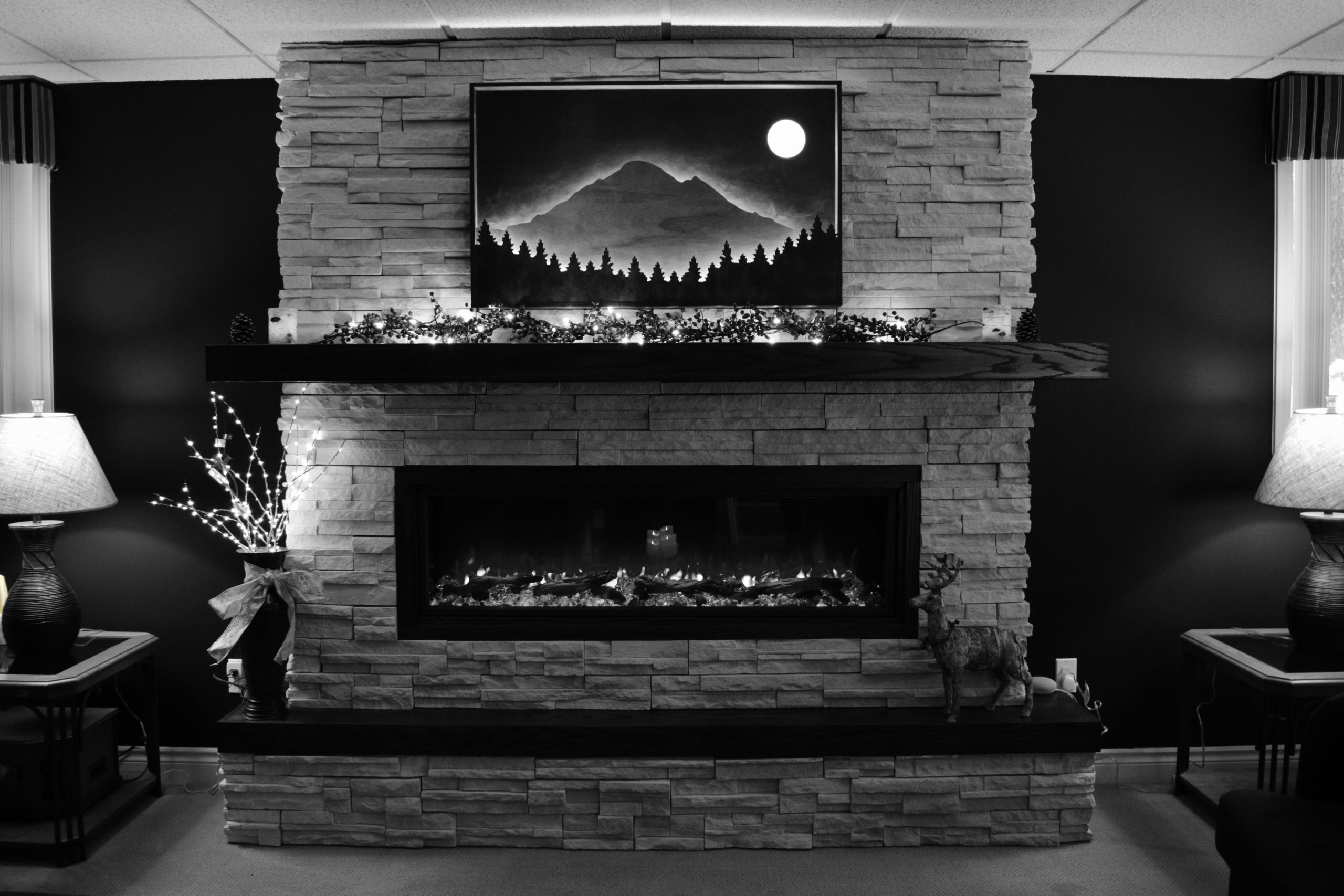 改造的地下室和壁炉